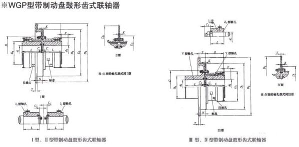 WGP Disc-Brake Drum Shape Gear Coupling