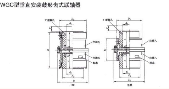 WGC Vertical Installation Drum Shape Gear Coupling