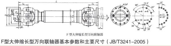 F型大伸縮長(zhǎng)型萬(wàn)向聯(lián)軸器